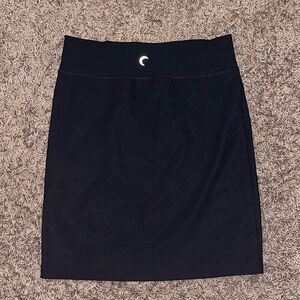 black zyia active ribbed skirt